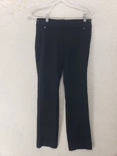 INC International Concepts Women Pants 2 Black Rayon Blend Pull On Regular Fit