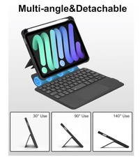 Case with Keyboard Mouse for iPad mini 7th A17 Pro,2024 /6th Generation 8.3 i...