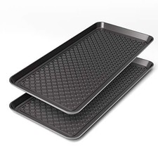 Finorder Multi-Purpose Boot Trays, 2 Pack, 30" x 15" x 1.2", Black