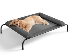 Cooling Elevated Dog Bed for Large Dogs - Portable Indoor/Outdoor Chew-Proof Cot