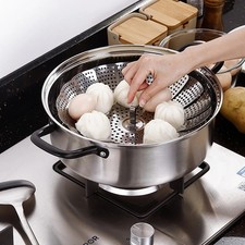 Adjustable Steam Vegetable Basket Folding Steamer Stainless Steel Tray Mesh Cook