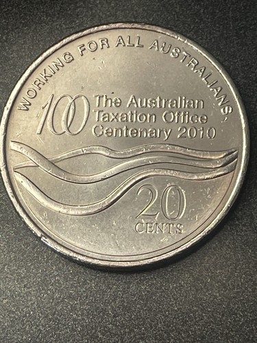 1993 20c Australian Taxation Centenary Almost Uncirculated Twenty Cent 20 Coin - Picture 3 of 4