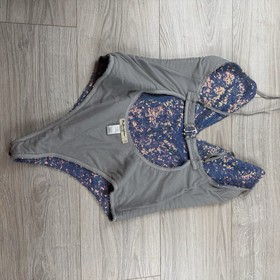 For Love And Lemons Skivvies Opal Low Plunge High Cut Sequin Bodysuit Size L  