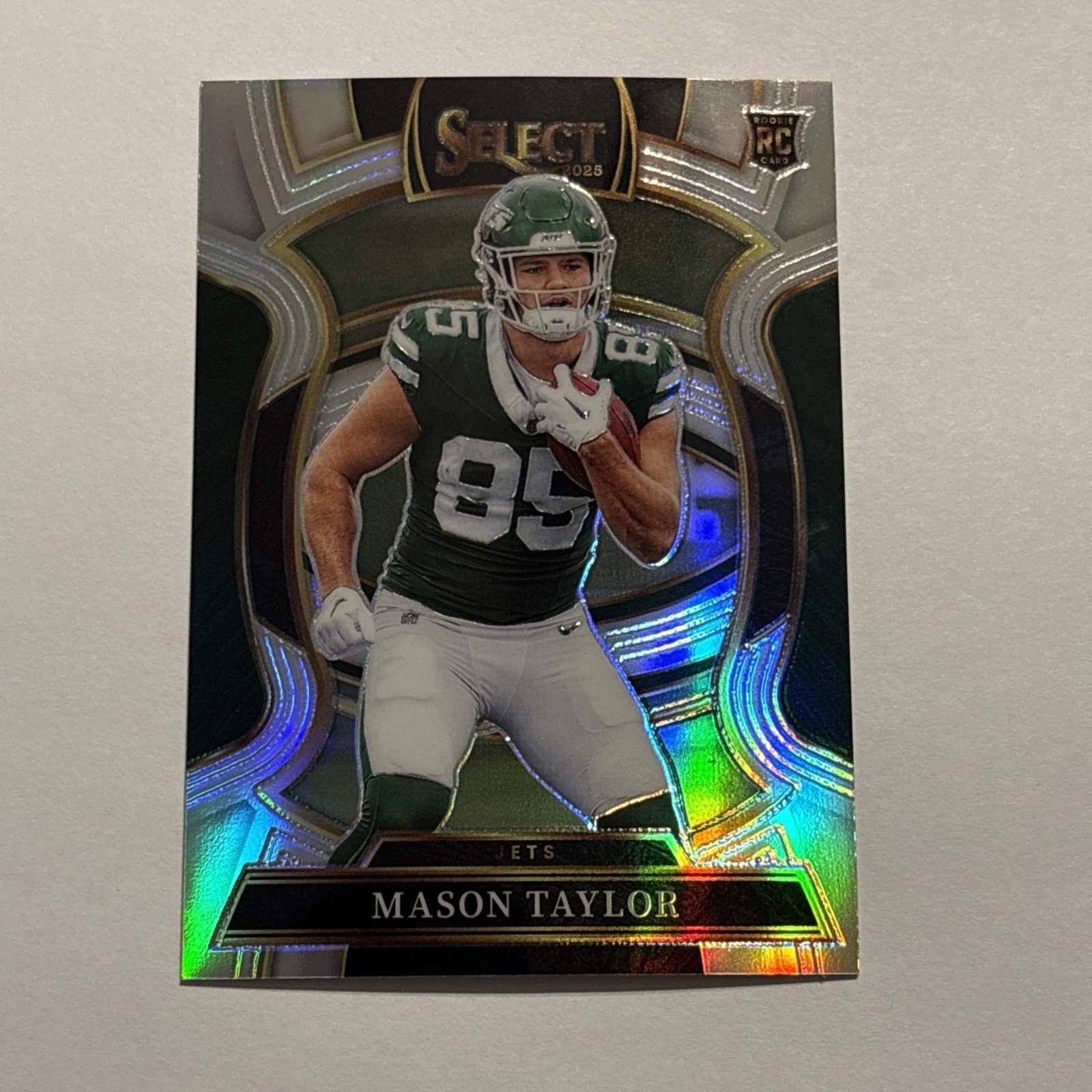 Mason Taylor 2025 Select Prizms Silver Refractor Parallel Rookie #76 Jets