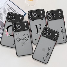 Phone Case For Samsung S26 S25 Plus iPhone 17 16 Custom Intials Name Matte Cover
