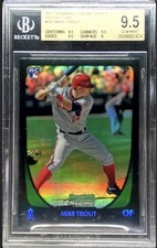 2011 Bowman Draft Picks Prospects Chrome Mike Trout Refractor RC BGS 9.5 GEM MT