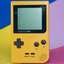 Nintendo Game Boy Pocket Handheld System Yellow Working - Missing Battery Cover