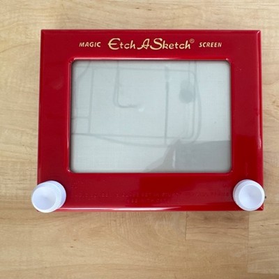 Etch A Sketch Magic Screen Drawing Toy Red w/ White Knobs 2008 01036SWP3