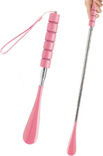 Long Handle Shoe Horn Telescopic Retractable Metal Shoehorn Extendable Shoe Aid