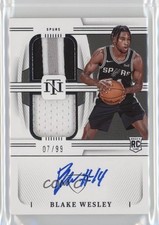 2022 Panini National Treasures Rookie Materials Dual /99 Blake Wesley Auto 19fe