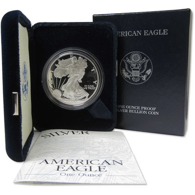 #ad #ad 2000 P American Silver Eagle Bullion Proof $1 Coin Collectible OGP COA $114.99