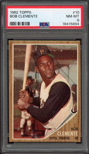 1962 Topps #10 Bob (Roberto) Clemente PSA NM-MT 8