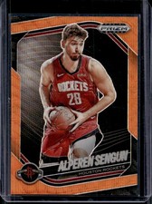 2024-25 Panini Prizm Black Alperen Sengun Orange Wave Prizm #/60 Rockets