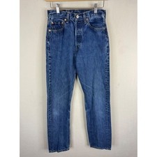 90s Levis 501 Vintage Womens Blue Straight High Rise Button Jeans 28x32 Canada