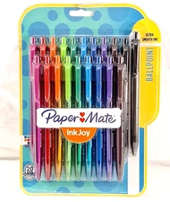 Paper Mate Inkjoy 100RT Ballpoint Pens MED Point (1.0mm) Assorted Colors 20 Ct.