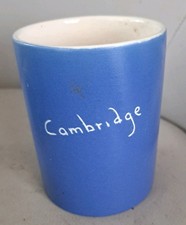 Vintage Blue New Devon Pottery - Jam Pot. Cambridge. 