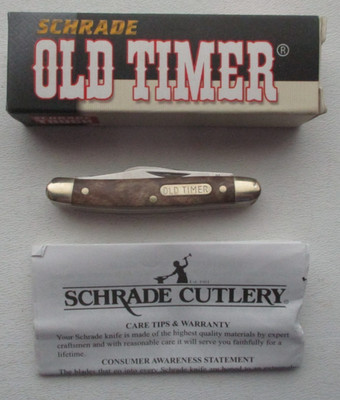 Schrade Old Timer 108OT #9 Junior Stockman Folding Pocket Knife Made In USA