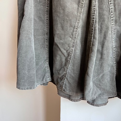Vintage Y2K 90s Minimalist Corduroy Maxi Skirt 10 12 Subversive Boho Hippie - Picture 12 of 19