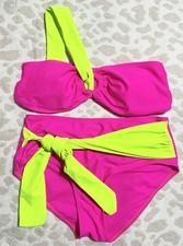 Neon Bikini Set Junior  s Medium Unbranded 2 Piece Swim Fun Bright