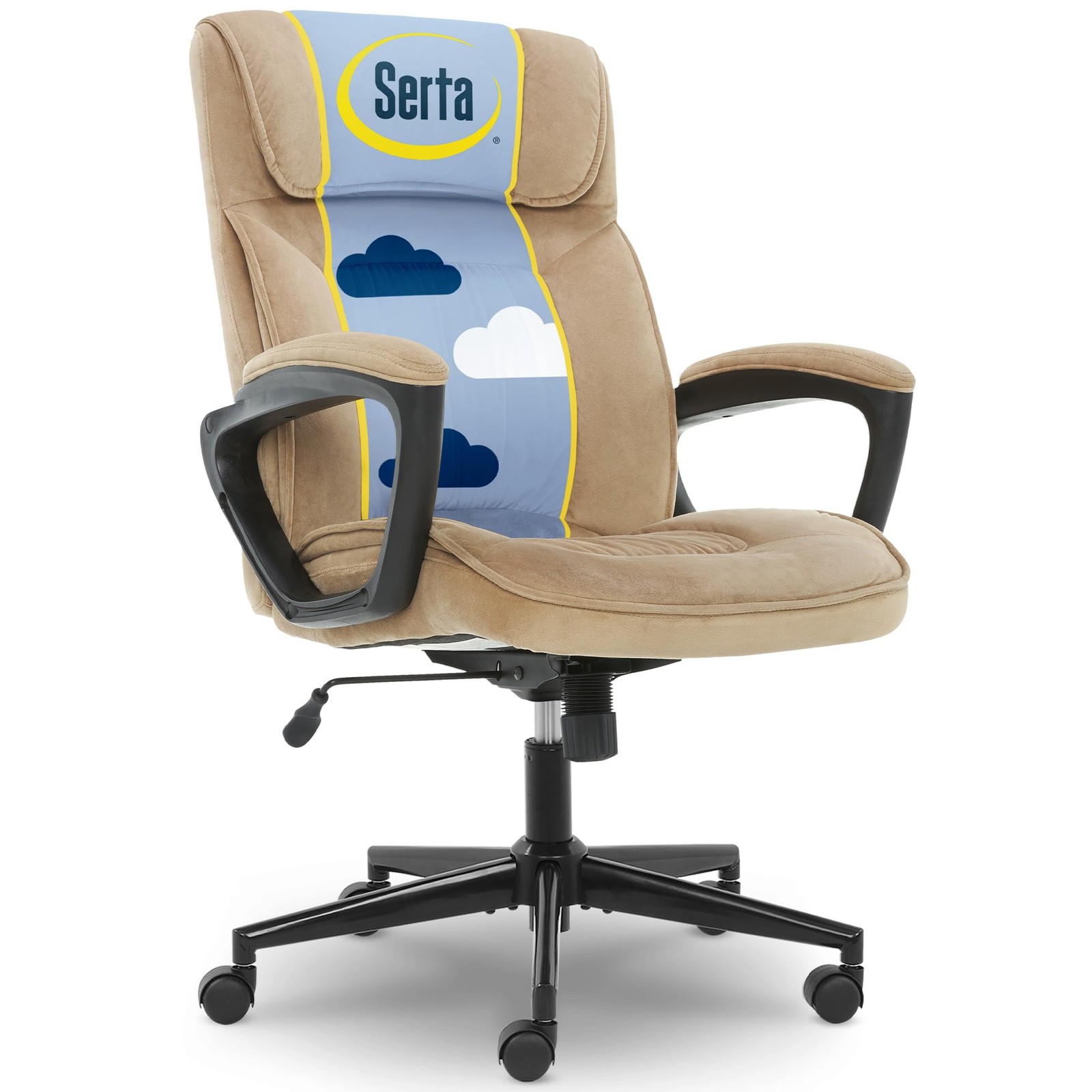 Serta&reg; Hannah Executive Home Office Desk Chair, Ergonomic Mid-Back with Lumbar