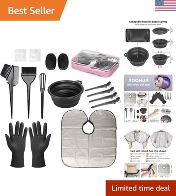 16 Pieces Hair Dye Coloring Kit- Hair Tinting Bowl, Hair agitator, Dye Brush,...