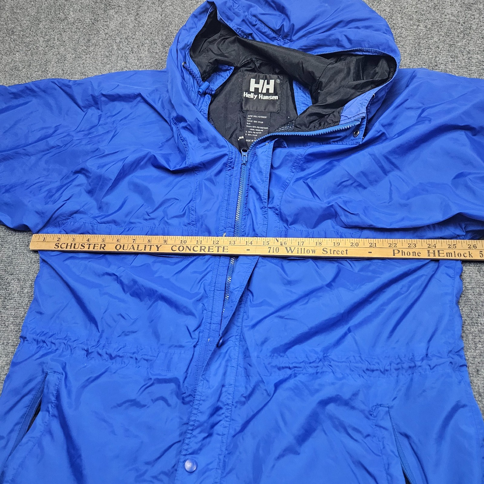 Helly Hansen Rain Jacket Large Blue Nylon Hooded … - image 9