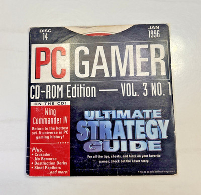 PC Gamer Jan 1996 Vol. 3 No. 1 Disc 14 CD-ROM Edition Ultimate Strategy Guide