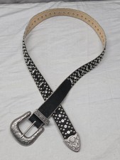 Black Guess Western Style Belt Rhinestone and Rivets Size Med