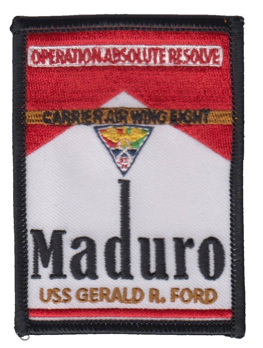 VFA-213 BLACKLIONS MADURO USS GERALD R. FORD PATCH