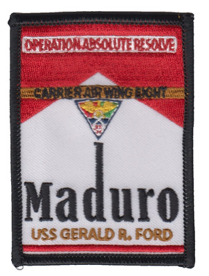 VFA-213 BLACKLIONS MADURO USS GERALD R. FORD PATCH
