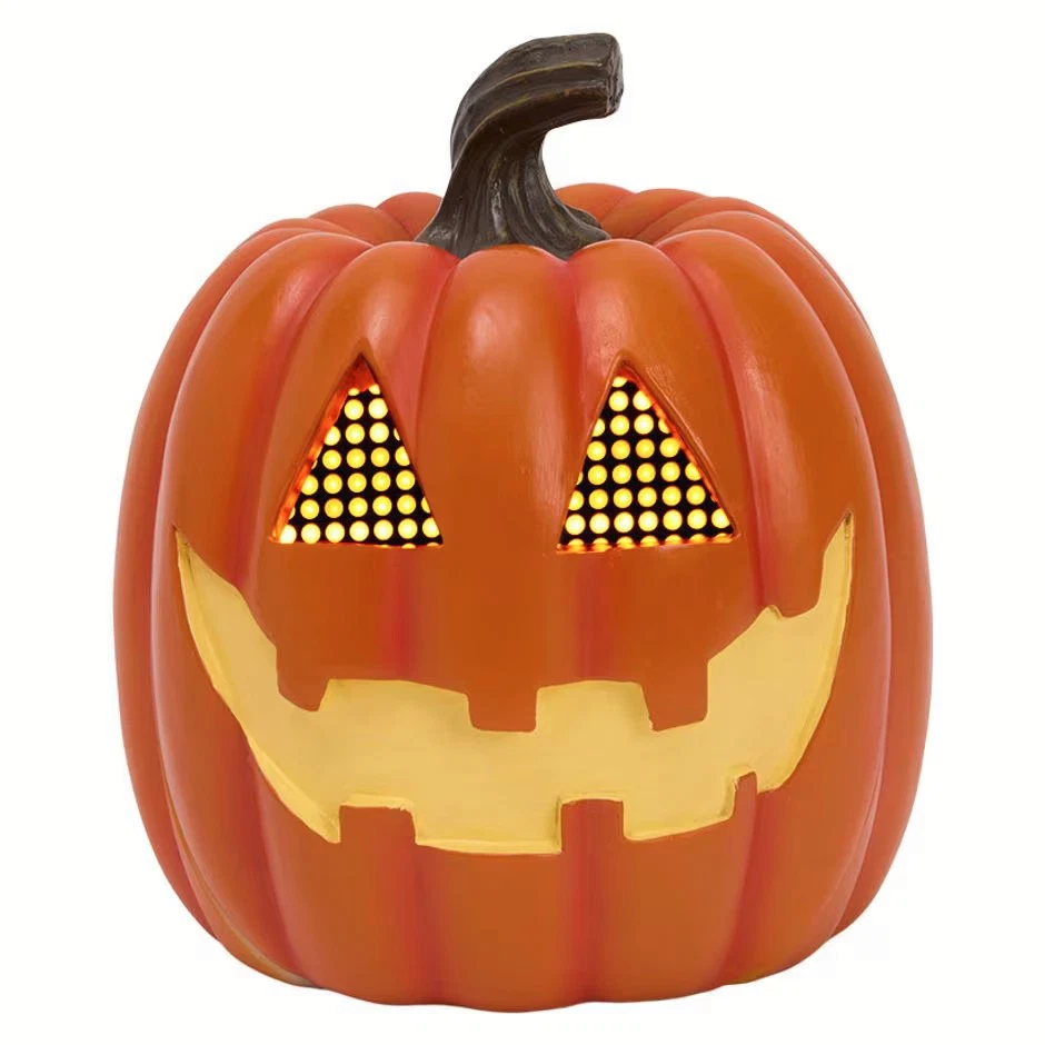 Animado LED Ojos Móviles Halloween Jack O' Linterna Calabaza Mesa Decoración del Hogar Foto 2 de 4