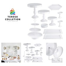 10-Set Cake Stands, Metal Cupcake Stand Set with Multiple Combination Styles,...
