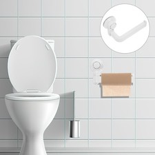 Bathroom Towel Rack Toilet Paper Roll Holder Stand Suction for Wall