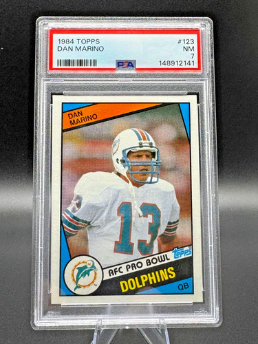 1984 Topps #123 Dan Marino RC ROOKIE HOF Miami Dolphins PSA 7 NM