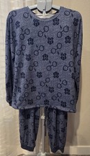 Harry Potter Pajama Set Women Sz Large Blue Shirt Jogger Pants Glasses