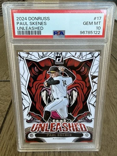 2024 Panini Donruss Unleashed Rookie Paul Skenes #17 Pittsburgh PSA 10