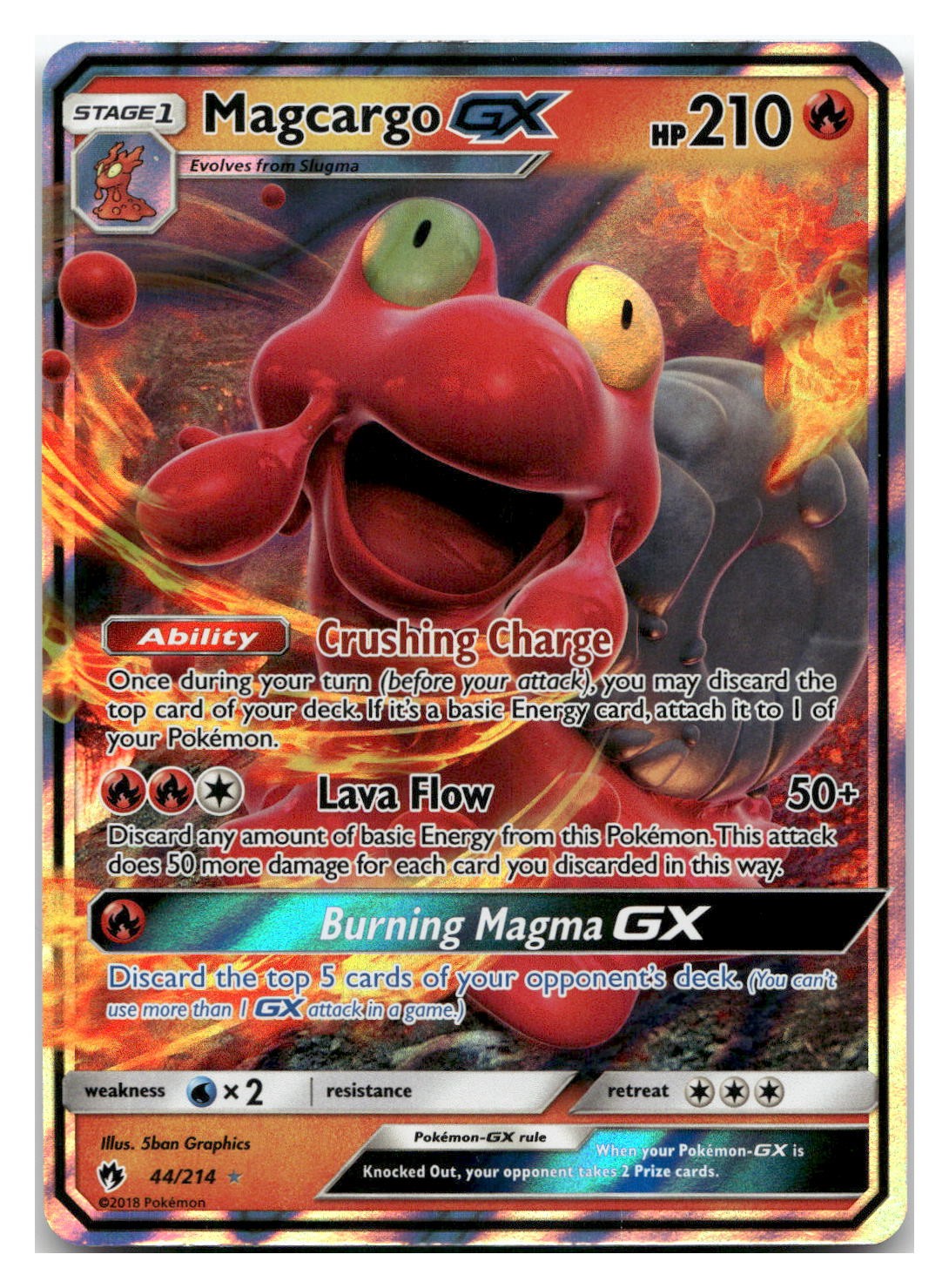 Magcargo GX [SM8 - 44/214] Holofoil Pokemon LP