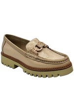 Donald Pliner Women's Helio Crinkle Patent Loafers Putty