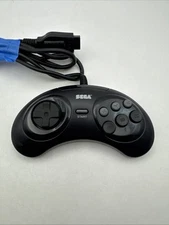 Sega Genesis 6 Button Controller [Black] Model MK 1653 OEM Tested Working