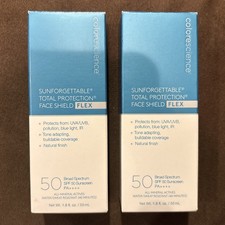 Lot Of 2 Colorescience Total Protection Face Shield Flex SPF 50 Rich Deep