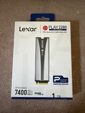 Lexar Play 2280 1 To SSD M.2 NVMe PCIe Gen4x4 pour PS5 7400 Mo/s dissipateur