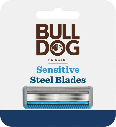 Bulldog Skincare Sensitive Men's Razor Refills, With 5 Tempered Steel Blades on