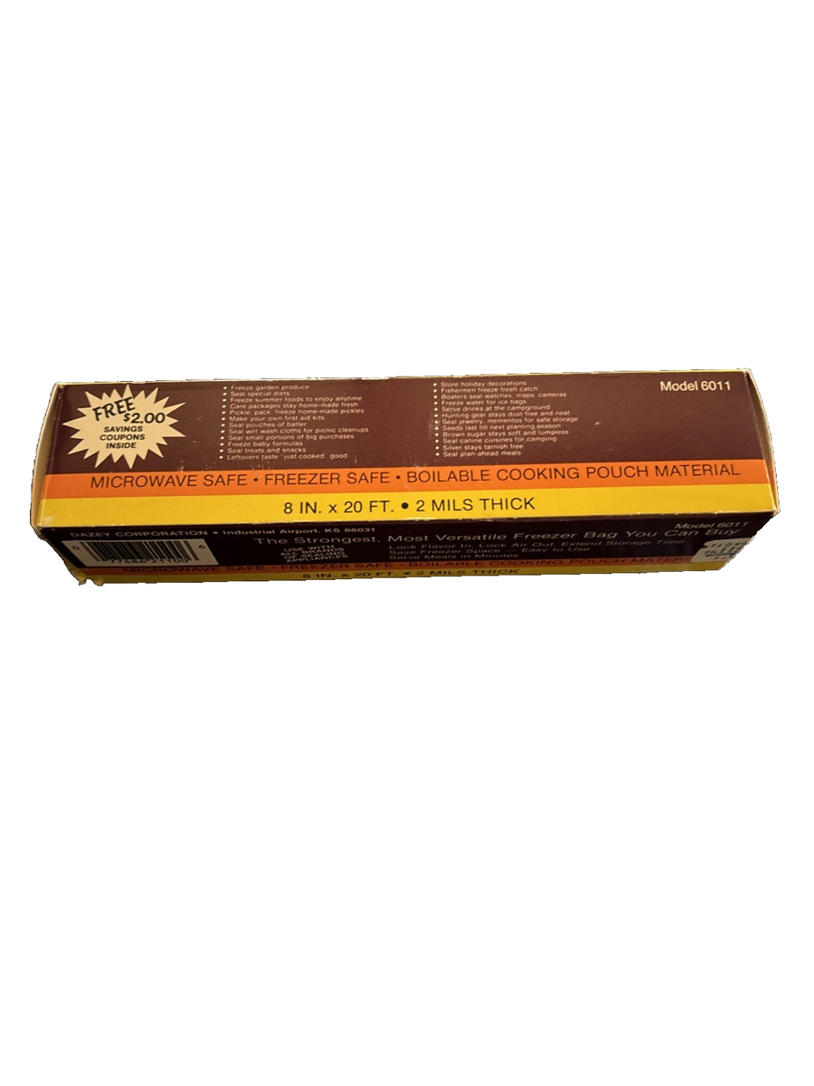 J20箱 Vintage Dazey Micro-Seal refill box model 6011 freezer bag roll 8