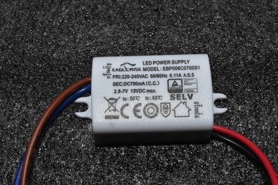 EAGLERISE EBP006C0700S1 LED Driver Treiber Trafo DC 2,8-7 Volt 700 mA 9 Watt