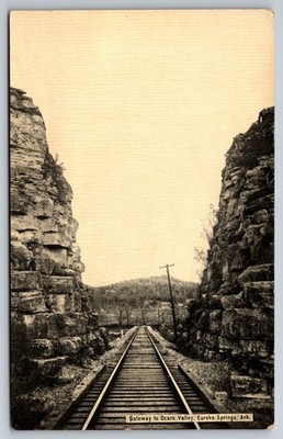 Eureka Springs Arkansas RR Gateway to Ozark Valley 1910's Antique Postcard AR