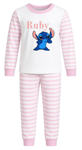 Kids Personalised Lilo and Stitch Pyjama / Pyjamas Gift