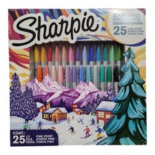 Sharpie Permanent Markers, Fine Point Markers Variety Pack, Assorted Colors, 25