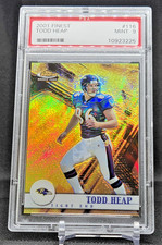 2001 Finest Refractor #116 Tood Heap RC #168/1000 PSA Mint 9 Ravens (BLC266)