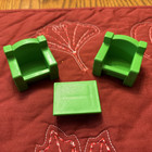 Vintage 1984 CBS Incorporated dollhouse furniture set of chairs and coffee table — photo 2