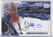 2019 Panini Impeccable Canvas Creations Holo Silver 4/25 Danny Manning Auto im4